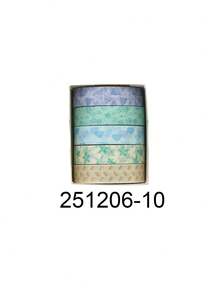5 捲/盒復古植物、花卉與幾何圖案和紙膠帶套裝，附花卉與幾何印花設計，返校季 - 彩色 - 查看 21