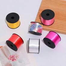 2pcs 5mm 100Yards Curling Ribbon For Balloons Gift Wrapping Hair Styling, Multicolor Crimped String Ribbon For Birthday Party Wedding Decorations, DIY Craft Present Box Packaging Hair Tie Accessory - View 9