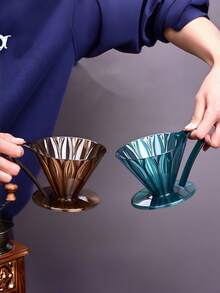 1 Coffee Dropper, Hand Brewed Coffee Filter Cup, Recommended For Beginners, Drip Filter, Household Coffee Pot, Coffee Utensil, Included Spoon, Suitable For: Durable Plastic Inverted Filter For Home, Kitchen, Restaurant, Office And Travel, Classic Reusable Plastic Coffee Drip Filter And Filter Cup. - Multicolor - View 1