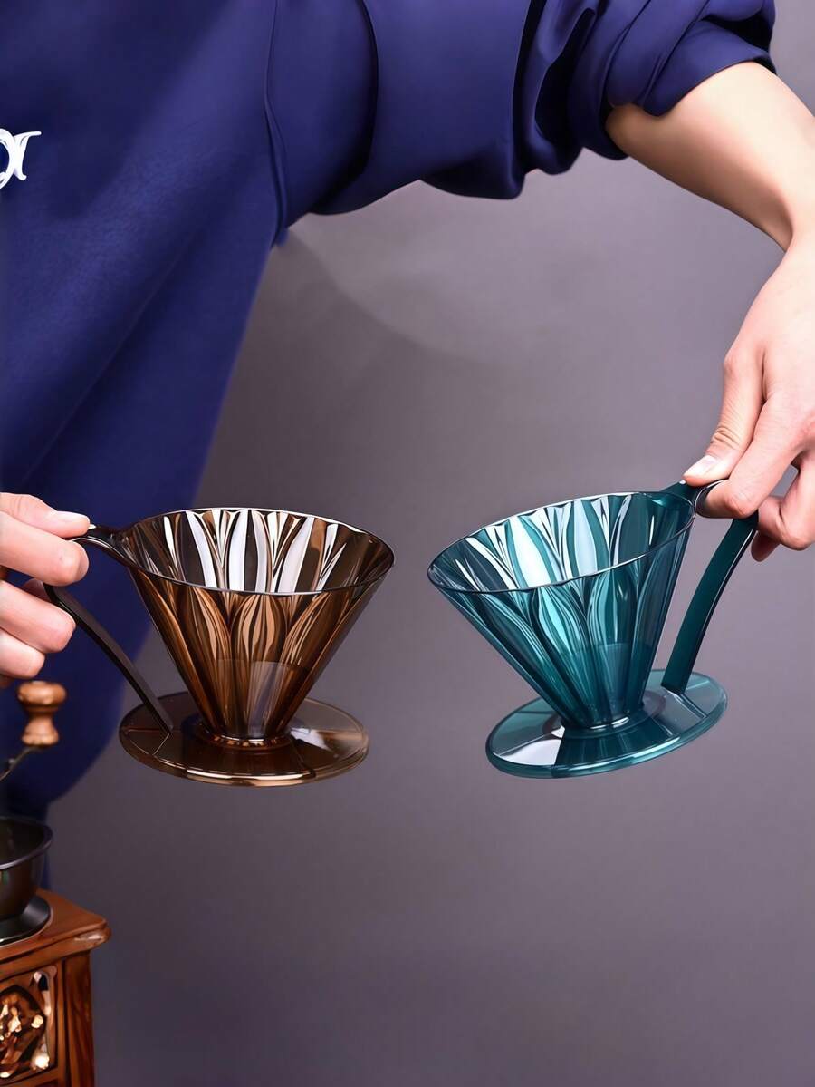 1 Coffee Dropper, Hand Brewed Coffee Filter Cup, Recommended For Beginners, Drip Filter, Household Coffee Pot, Coffee Utensil, Included Spoon, Suitable For: Durable Plastic Inverted Filter For Home, Kitchen, Restaurant, Office And Travel, Classic Reusable Plastic Coffee Drip Filter And Filter Cup. - Multicolor - View 1
