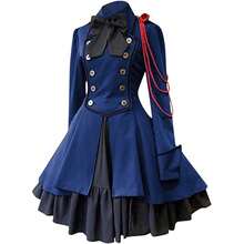 Stage Dance Wear - Women's Dress With Bow and Ruffles [blue] - View 12