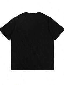 Women's Clothing [Sports T-Shirt] Women's Vintage Western Print T-Shirt - Soft And Breathable Cotton, Essential For Everyday Wear And Theme Parties - White Top With Nostalgic Motel Design - Machine Washable, Everyday Essential, Summer Party Outfit | Relaxed Fit | Plus Size Women's Shirts - 黑色 - 查看 2