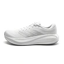 Adidas Zapatillas de running transpirables, con amortiguación, ligeras, versátiles y resistentes al desgaste, unisex - Blanco/Plata - Ver 6