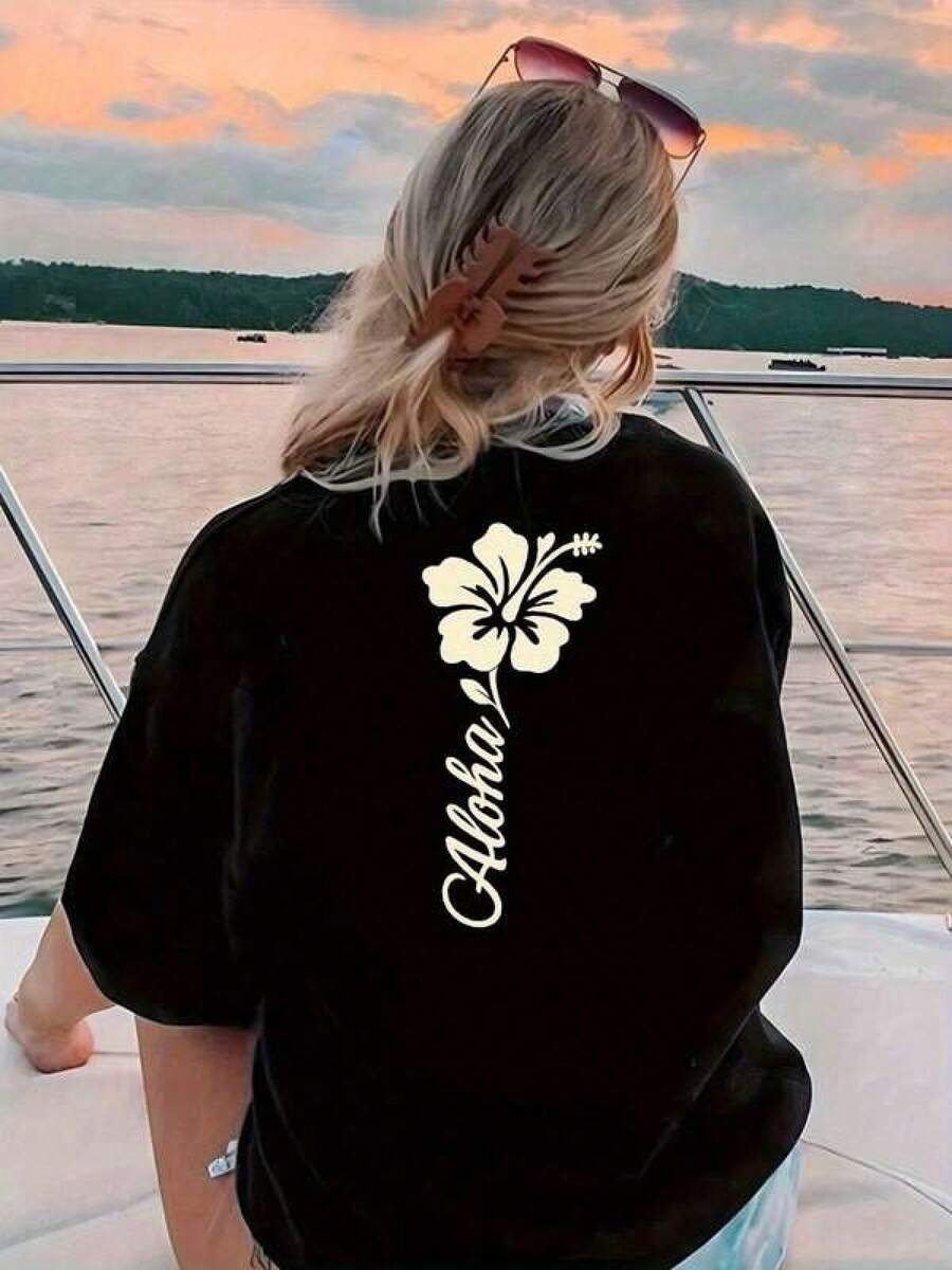 100% Algodón Premium 180g .¡Oferta Especial!Playera.Oferta Especial, ¡Cómpralo Ya!1 Pieza Camiseta Unisex Holgada 180g 100% Algodón Puro.Oferta Especial, ¡Cómpralo Ya!1 Pieza Camiseta Unisex Holgada 180g 100% Algodón PuroCálido Aloha T-shirt Hibisco Estilo Playa Casual Verano Ropa de Verano Negro Color Sólido Moderno Moda Joven Tallas Disponibles.Excelente Calidad y Precio, con  Excelente Calidad y Precio, con  Camiseta Streetwear Unisex Ideal para Conciertos y Regalo - Negro - Ver 1