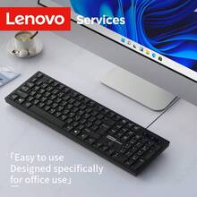 Lenovo K280 Wired Keyboard USB 104 Keys | Full Size Quiet Office Keyboard With Numeric Keypad | Ergonomic Plug And Play For PC Laptop Desktop - View 5