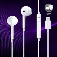 适用于 17、Air、16、15 Pro Max、Plus 和 Pro 的有线 USB Type-C 立体声耳机；适用于 15、16 Pro Max、Plus 和 Pro 的 USB-C 有线耳机；适用于安卓智能手机 Galaxy Note10/20、A53/A54 的 USB-C 有线耳机；适用于 Apple 15 的有线控制入耳式耳机；卡拉 OK 平头耳机；带麦克风的 USB-C Type-C 耳机，兼容 Galaxy S25 / S21 / S22 / S23 / S24 / Ultra / Plus / Note 20 / Z Flip / Z Fold / A15 / A16 - 查看 2