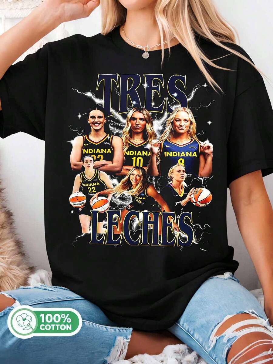 /Indiana Fever Tres Leches  & Team WNBA Fan Graphic Tee - Black - View 1