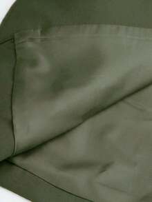Traje de mujer de unicolor sin mangas, de diseño minimalista y versátil para uso diario - Verde - Ver 7