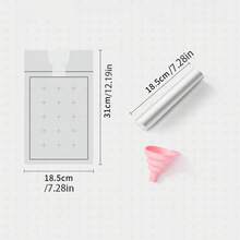 (Funnel Included) 20pcs 480-Grid/30pcs 720-Grid/50pcs 1200-Grid Disposable Ice Bags, Ice Cube Molds, Creative Self-Sealing Airtight Ice Trays, Passion Fruit Ice Cube Bags, Homemade Ice Cube Preservation Bags. (Funnel Color Random) - Clear - View 2