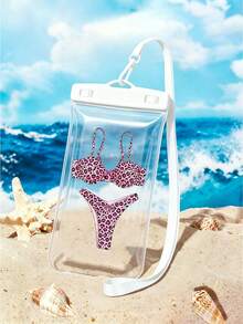 New Leopard Print Bikini Pattern Waterproof Phone Pouch,Waterproof Mobile Phone Case, Summer Outdoor Sports Waterproof Bag, Rafting Diving Swimming Waterproof Bag, Universal Pvc Waterproof Bag Mobile Phone Protective Cover - Multicolor - View 9