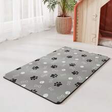 1pc Pet Feeding Mat, Cat Dog Food Mat, Prevent Food Spill And Protect Floor, Can Be Used As Dog Bowl Pad, Pet Accessory - Ginger - View 3