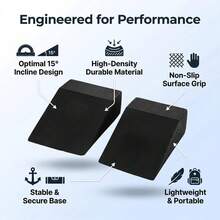 2pcs Yoga Wedge Blocks, Suitable For Fitness Squat Posture Correction Training/Yoga Balance Pose Assistance/Post-Workout Muscle Recovery Stretching, Essential Fitness Tool For Family And Couples, Used For Elevated Heel Squats, Calf Stretching Incline Board To Improve Flexibility, Balance And Strength - Multicolor - View 5