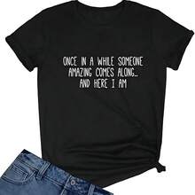 Women's T-Shirt With Fun Graphics, Cute Clothes For Teens, Black - Black - View 1