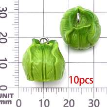 10/20 Stücke süße Harz Gemüse und Obst Charms, realistische Simulation Lebensmittel Harz Anhänger für DIY Armband Halskette Ohrringe Schmuckherstellung Handwerk Accessoires - Verschiedenfarbig - Übersicht 20