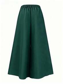 Fashionable High-End Loose Pleated Wide-Leg Pants, Autumn Professional Office Wear, Halloween Christmas Luxury - Dark Green - View 5