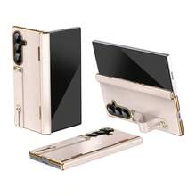 Gift Of Choice 手機殼 適用於 Galaxy Z FOLD 7/ Z FOLD 6/Z FOLD 5/Z FOLD 4/Z FOLD 3，可伸縮腕帶設計、隱形支架、轉軸保護、鳳凰之影系列、超薄設計無前蓋、半覆蓋保護殼無面蓋 - 淺粉色 - 查看 5