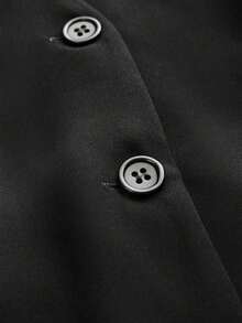 Chaleco informal y de oficina de uso sencillo y liso - Negro - Ver 6