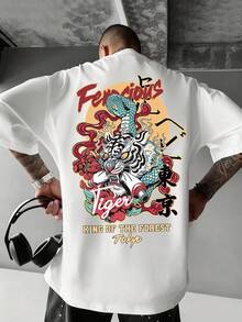 Versatile Printed Short-Sleeved Shirt For Men, Spring-Summer - White - View 12