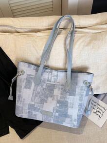Large Capacity Handbag For Women, New Arrival Minimalist Commuting Shoulder Tote Bag - Multicolor - View 6