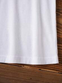 Essential 1-Piece Casual T-Shirt With Petal And Stripe Print, Y2K Style, Short Sleeve, Women's Sportswear, Summer, Elegant, Comfortable, Breathable, Round Neck, Short Sleeve, Versatile For Daily Use, Soft Cotton T-Shirt For Everyday Wear. - 白色 - 查看 5