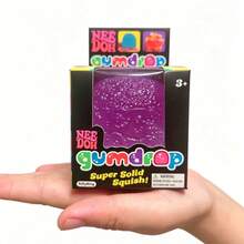 Textured NeeD0h Gumdrop Squishy Toy, Super Solid Slow Rebound Stress Ball, Bumpy Surface Sensory Fidget For Anxiety Relief,  Soft Squeeze Toy For All Ages, Cute Gummy Candy Shaped Desk Toy - 彩色 - 查看 7