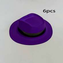 24 chiếc mũ tiệc nhựa neon, mũ Fedora phong cách gangster neon cho người lớn, mũ huỳnh quang phản ứng UV, mũ Fedora tiệc cho sinh nhật, tiệc âm nhạc, đám cưới, v.v., với hiệu ứng phát sáng trong bóng tối phong cách gangster - Nhiều màu - Xem 19