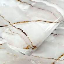 Self-Adhesive Marble Peel And Stick Wallpaper Roll, Removable Vinyl Sticker, Suitable For Living Room, Kitchen, Bedroom, Dorm - Waterproof DIY Wall Decor, Faux Stone, Removable - Marble Pattern - View 5