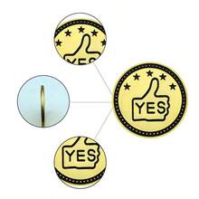 1pc Yes/No Decision Coin, Metal Wishing Coin For Stress Relief, Funny Fate Choice Commemorative Coin, Party Game Prop - Multicolor - View 5