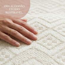 Premium Oasis Double Sofa Throw With Fringe And Super Comfortable Geometric Texture - 2.40x1.80m - Crude - View 2