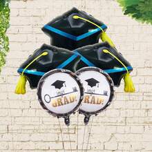 5/9Pcs Congrats Grad Doctor Cap Foil Balloons Set Graduation Party Decorations Finish School Party Decorate - Multicolor - View 5