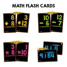 1 pieza Tarjetas de Matemáticas Estilo Pizarra Grande para Niños, Tarjetas de Práctica de Suma, Resta, Multiplicación y División, Ayudas de Enseñanza para el Hogar y el Aula - Multicolor - Ver 5