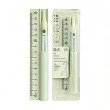 3-In-1 Functional Tool, Includes Compass, Ruler And Pencil, Ideal Choice For Students, Schools And Offices, With Pencil Lead, Suitable For Measuring Drawing Tools, Learning Supplies, Mechanical Pencils, Stationery, Office Supplies - Sets - View 13