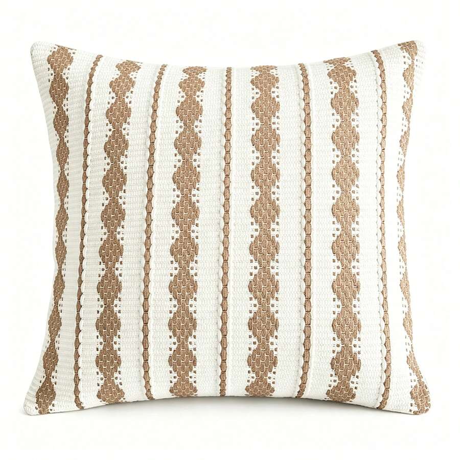 1pc Polyester Cotton Geometric Diamond Pattern Sofa Cushion Cover Without Insert (Suitable For Room Decoration, Living Room, Beach, Car, Party, Christmas, Daily Use, Etc.)