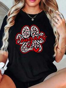 Women's Vintage Cougars School T-Shirts, With Sports Team Spirit, For Back To School - Black - View 1