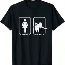 Camiseta impresa para hombres y mujeres - Negro - Ver 1