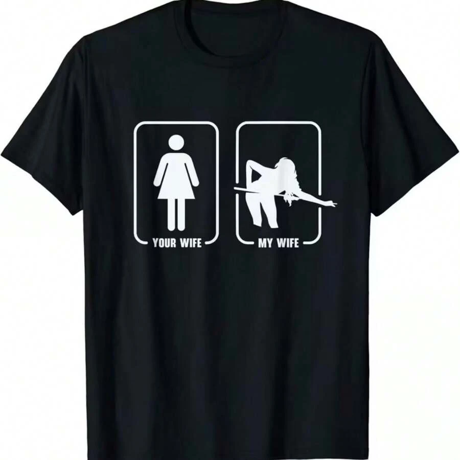 Camiseta impresa para hombres y mujeres - Negro - Ver 1