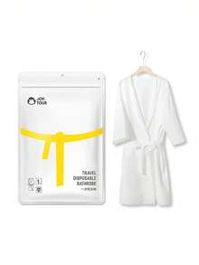 4pcs Portable Disposable Bath Towels, Suitable For Hotel, Travel, Thick Long Bathrobe - Multicolor - View 1