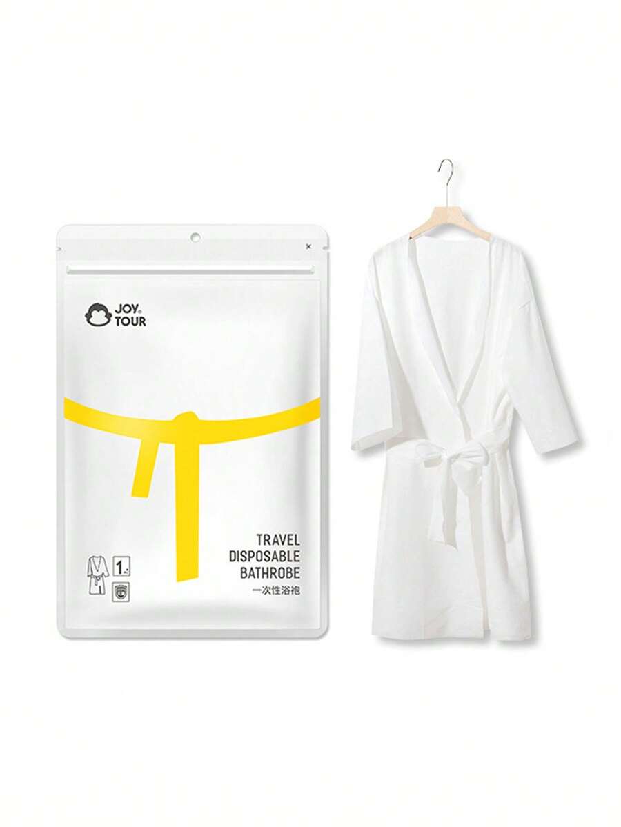 4pcs Portable Disposable Bath Towels, Suitable For Hotel, Travel, Thick Long Bathrobe - Multicolor - View 1