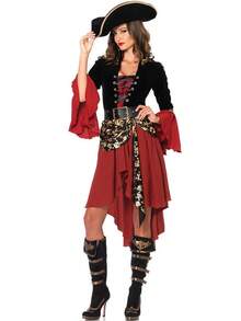 Stage Dance Wear - Female Pirate (hat + Dress) - View 1
