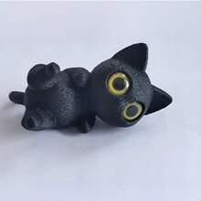 Bộ 5 tượng mèo Kawaii mắt to mini bằng nhựa resin đen trắng, trang trí bảng điều khiển ô tô, phụ kiện nội thất xe hơi, đồ trang trí động vật hoạt hình, tượng mèo dễ thương, quà tặng cho người yêu mèo, quà sinh nhật Giáng sinh Năm mới - Nhiều - Xem 13