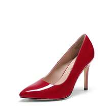 Women Stiletto High Heel Pumps Pointed Toe Solid Color Elegant Fashionable Wedding Party Court Shoes Suitable For Both Formal And Casual Occasions - 紅色 - 查看 4