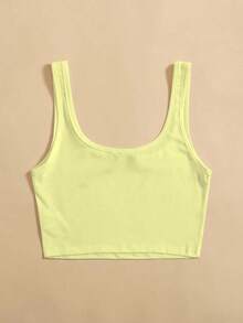 Top tank corto unicolor - Amarillo 2 - Ver 2