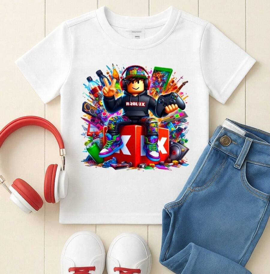 Children's T-Shirt Gaming  T-Shirt, Shirts For Women Vintage Summer T Shirts Black Tops Cotton T Shirt Summer Outfit For Women Summer Tops Tops For Women Vacation Outfits Woman Country Concert Outfit Graphic T Shirt Concert Outfit, Holiday Outfits For Women, Men's Holiday Shirts, Summer Outfits For Men, Men's Clothes, T Shirts For Men, Toddler Boy Clothes, Toddler Girls Clothes, Teen Shirts, Shirts For Teen Girls, Clothes For Teen Girls, Teen Boys, Teen Boy Shirts, Tweens Girl Clothes, Clothes For Girls, Girls Summer Clothes, Tweens Boy Clothes. - trắng - Xem 1