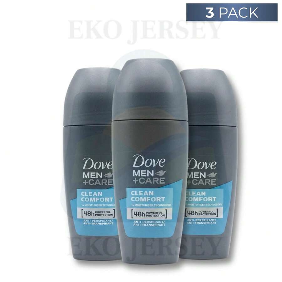 Dove Men+Care Clean Comfort Roll On Deodorant 48h Odor Protection 1.69oz/50ml Pack Of 3 - 多樣化香型 - 查看 1