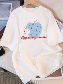 Women's Casual Summer T-Shirt, Modern Minimalist Style 06, Versatile, Youthful, Fashionable, Energetic, Short Sleeve For Everyday Use - 白色 - 查看 7
