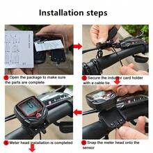 Mountain Bike Speedometer, Bicycle Computer, Bike Speedometer, Speedometer, 15 Functions, Cycling Equipment - 黑色 - 查看 8