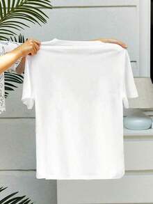ropa de mujer Camiseta Dog Mommy, Camiseta Dog Mommy Club, Camiseta estampada de algodón puro, Camisetas gráficas para mujer, Camiseta casual de manga corta con cuello redondo para mujer, Un regalo para amantes de las mascotas, camisas de mujer - Blanco - Ver 3
