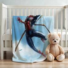 1pc Cartoon Character Printed Blanket,Superhero Movie Print Blanket,Retro Cartoon Style Throw Blanket,Cartoon Character Printed Blanket,All-Season Universal Nap Blanket,Character Home Decor Blanket,Modern Fashion Gift Suitable For Home Bedroom Bed Sofa Office Lunch Break Cover Picnic Blanket - Nhiều màu - Xem 4