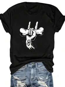 1 Piece Women's Black Pulp Graphic T-Shirt - Soft Cotton, Loose Fit, Vintage 90s Style, Inspired By Britpop, Casual For Everyday Wear, 180g, 100% Cotton - 黑色 14 - 查看 11