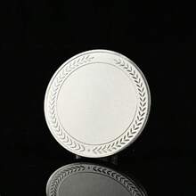 1/5pcs Uncoated Raw Blank Metal Coins, Customizable Engraving - A - View 5